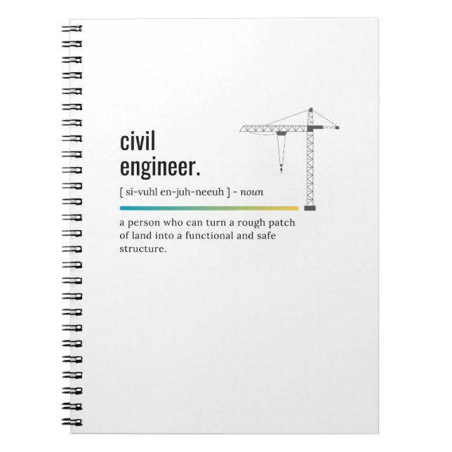 Civil Engineer  Notebook (Front)