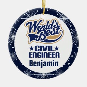 Civil Engineer Personalized Gift Ornament