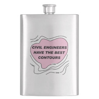 Civil Engineer Pink Contours Flask