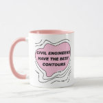 Civil Engineer Pink Contours Mug