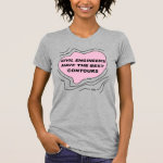 Civil Engineer Pink Contours T-Shirt