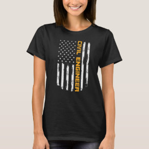 Civil Engineer Proud Positive Carrer Vintage Ameri T-Shirt