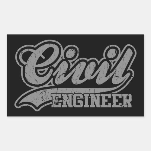 Civil Engineer Rectangular Sticker
