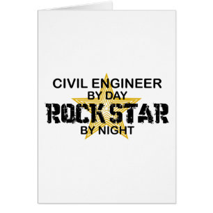 Civil Engineer Rock Star Cards