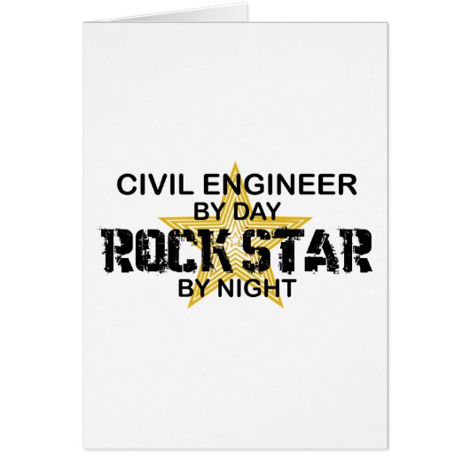 Civil Engineer Rock Star Cards (Front)