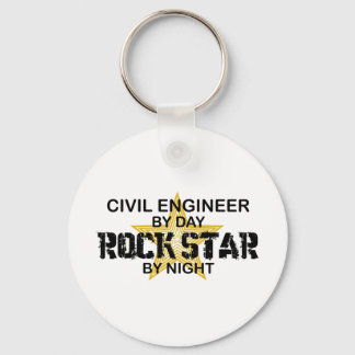 Civil Engineer Rock Star Keychain