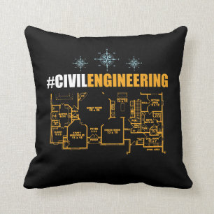 Civil Engineer Shirt - Civil Engineering Student Throw Pillow