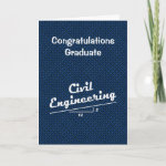 Civil Engineer Slope Graduation card