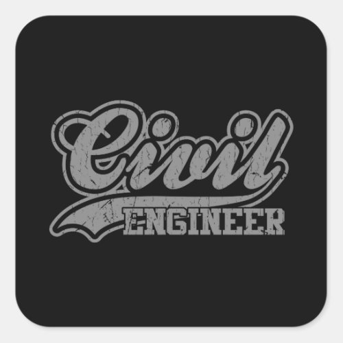 Civil Engineer Square Sticker
