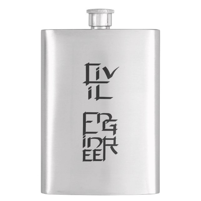 Civil Engineer White Character Flask (Front)
