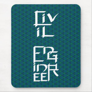 Civil Engineer White Character Mouse Pad