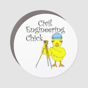 Civil Engineering Chick  Car Magnet