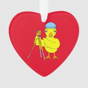 Civil Engineering Chick Ceramic Ornament