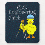 Civil Engineering Chick Mouse Pad