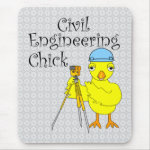 Civil Engineering Chick Mouse Pad