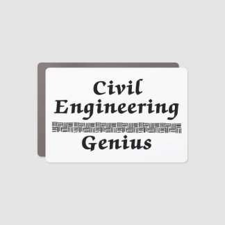 Civil Engineering Genius Car Magnet