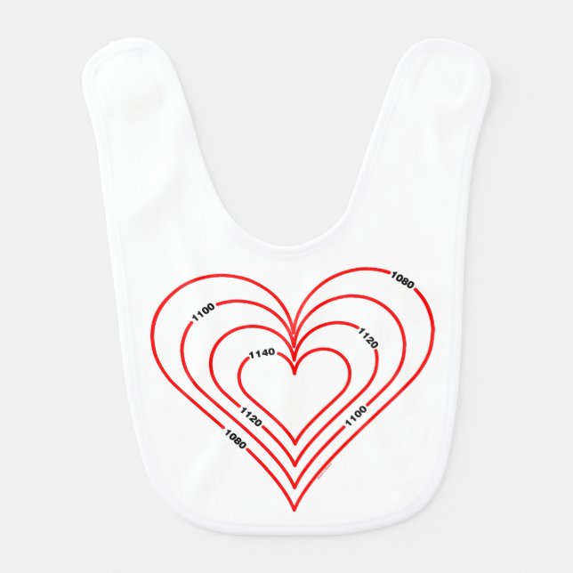 Civil Engineering Heart Baby Bib (Front)