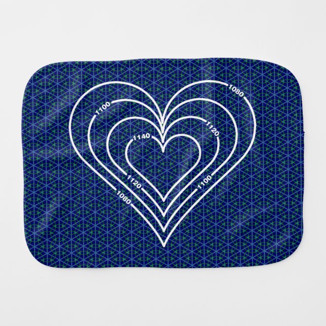 Civil Engineering Heart Baby Burp Cloth (Front Horizontal)