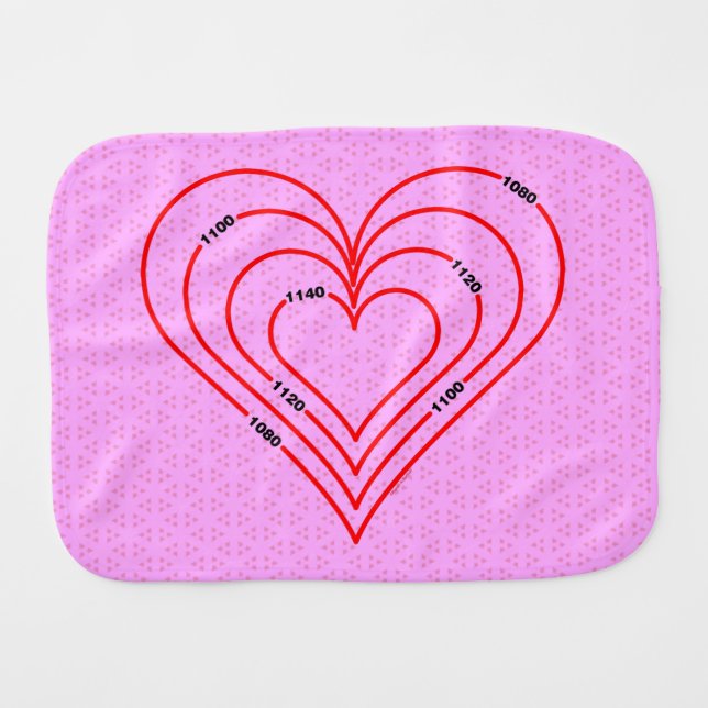 Civil Engineering Heart Baby Burp Cloth (Front Horizontal)