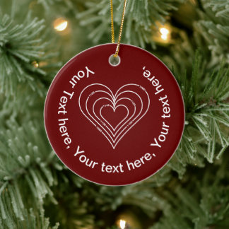 Civil Engineering Heart Ceramic Ornament