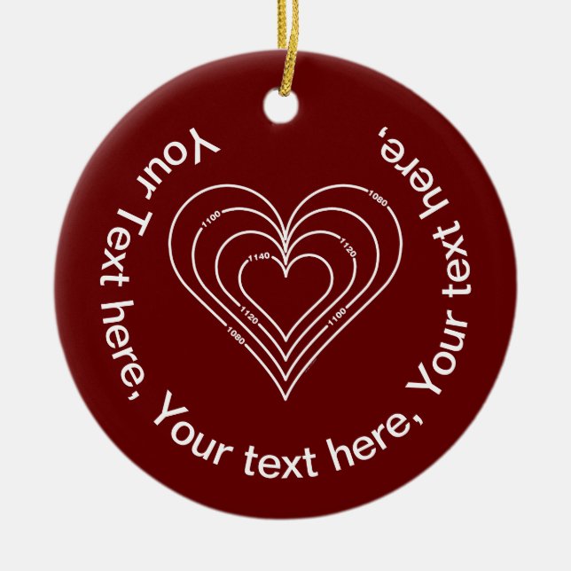 Civil Engineering Heart Ceramic Ornament (Front)