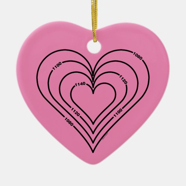 Civil Engineering Heart Ceramic Ornament (Front)