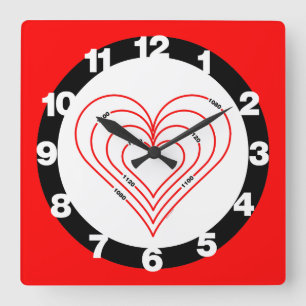 Civil Engineering Heart Square Wall Clock