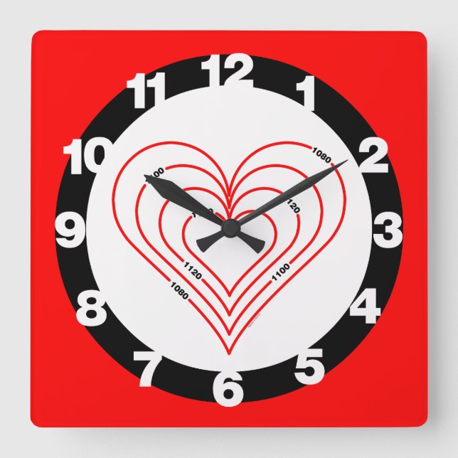 Civil Engineering Heart Square Wall Clock (Front)