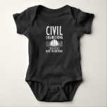 Civil Engineering Way Better Than Rude Engineering Baby Bodysuit<br><div class="desc">Funny modern civil engineer saying for those moments when you want to make strangers smile or brighten someone's day. This engineering features white grunge typography and the quote on here says "Civil Engineering Way Better Than Rude Engineering"  Funny play on words for engineers with a good sense of humor</div>