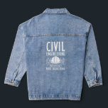 Civil Engineering Way Better Than Rude Engineering Denim Jacket<br><div class="desc">Funny modern civil engineer saying for those moments when you want to make strangers smile or brighten someone's day. This engineering features white grunge typography and the quote on here says "Civil Engineering Way Better Than Rude Engineering"  Funny play on words for engineers with a good sense of humor</div>