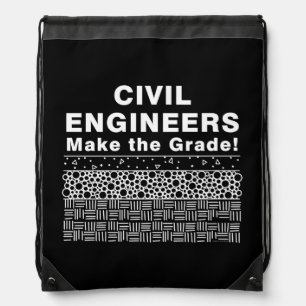 Civil Engineers Make The Grade Drawstring Bag