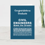 Civil Engineers Make The Grade Graduation Card