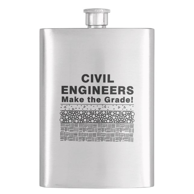 Civil Engineers Make The Grade Mug Flask (Front)