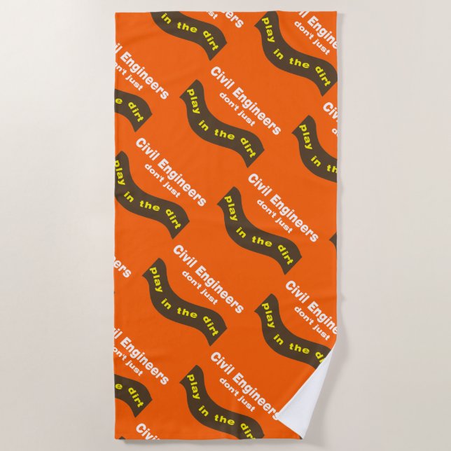 Civil Engineers Play Beach Towel (Front)