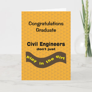 Civil Engineers Play Graduation Card