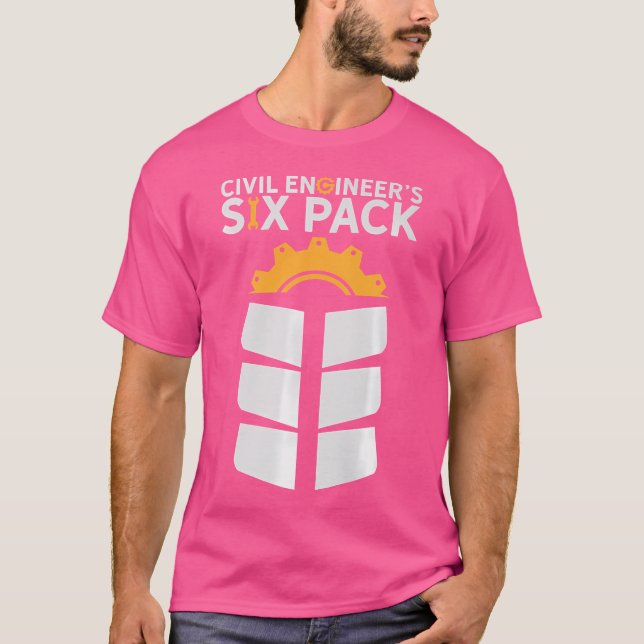 Civil Engineers Six Pack. Engineer Engineering Deg T-Shirt (Front)