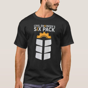 Civil Engineers Six Pack Engineer Engineering Degr T-Shirt