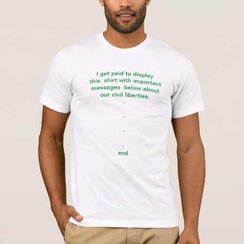 Civil Liberties shirt for thinking people