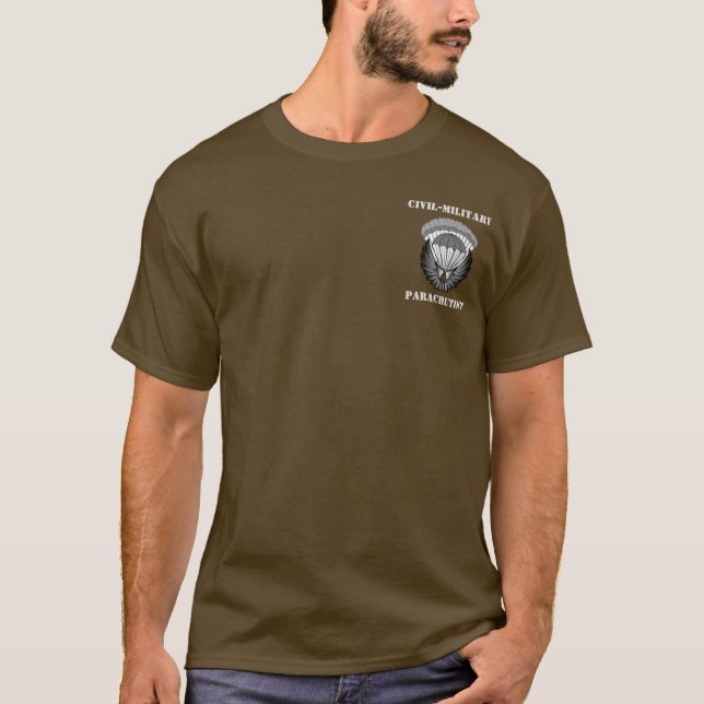 Civil / Military Parachutist Wings (CMP Wings) T-Shirt (Front)