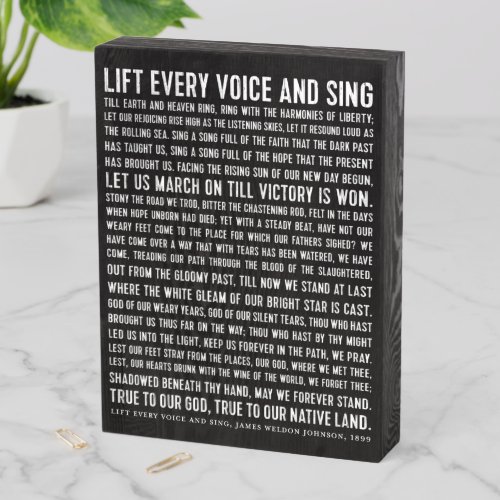 Civil Rights Inspirational Quote Poetry Wooden Box Sign