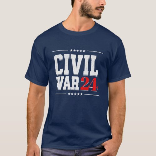 Civil War 2024 Political Campaign Style t_shirt 