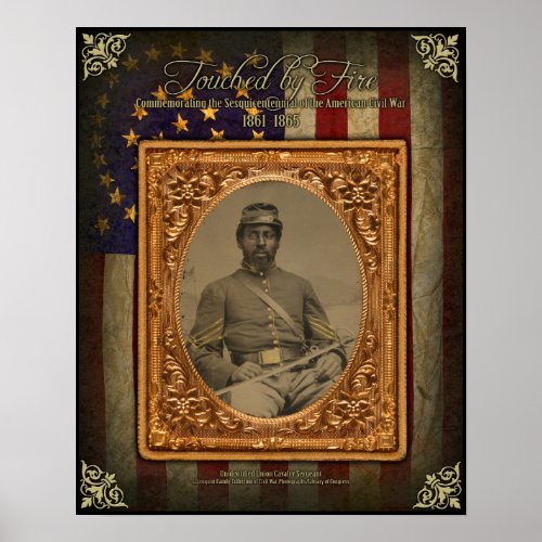 Civil War Afrcan American Cavalry Sergeant Poster