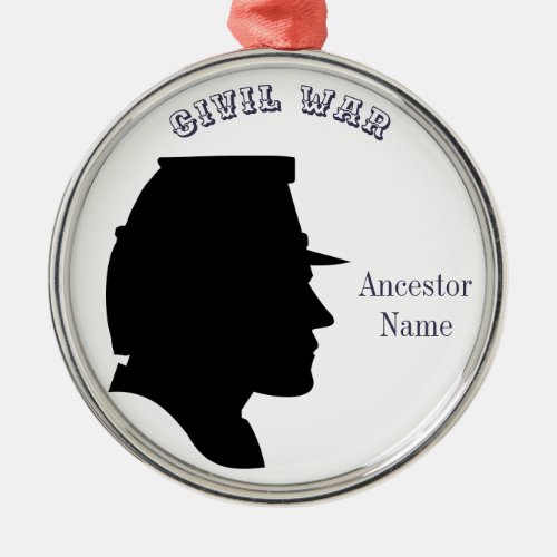 Civil War Ancestor Metal Ornament