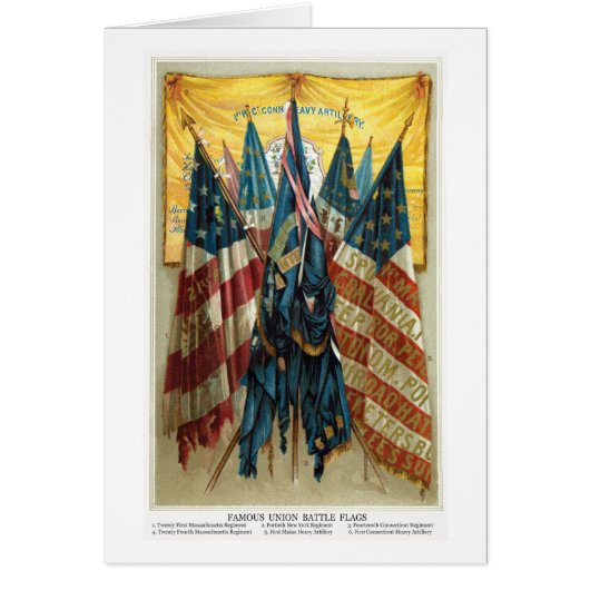 Civil War Battle Flags no.3 Cards (Front)