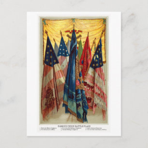 Civil War Battle Flags no.6 Postcard