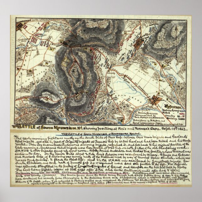Civil War Battle of South Mountain Poster (Front)