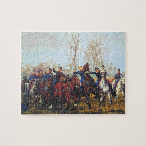 Civil War Battle Scene 1887 William T Trego Jigsaw Puzzle