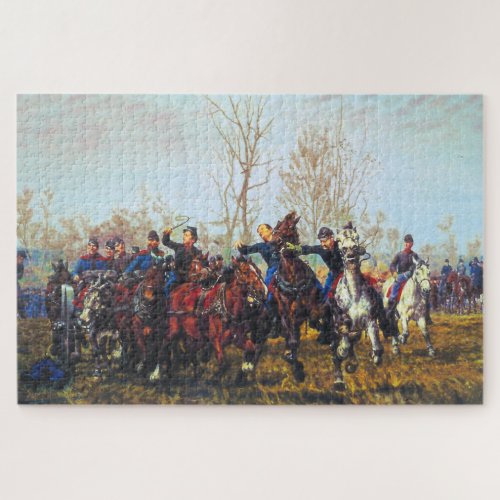 Civil War Battle Scene 1887 William T Trego Jigsaw Puzzle