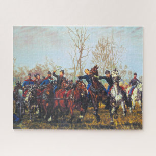 Civil War Battle Scene 1887 William T Trego Jigsaw Puzzle