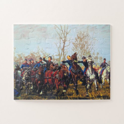 Civil War Battle Scene 1887 William T Trego Jigsaw Puzzle